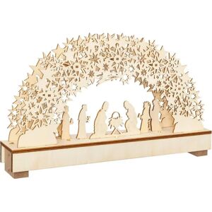 Presepe di Natale Feeric Lights & Christmas - 9 Figurine, 8 LED, Legno, 19cm Presepe di Natale Feeric Lights & Christmas - 9 Figurine, 8 LED, Legno, 19cm