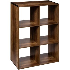 5FIVE Simply Smart - Estantería Industrial Madera Oscura de 6 niveles 5FIVE Simply Smart - Estantería Industrial Madera Oscura de 6 niveles