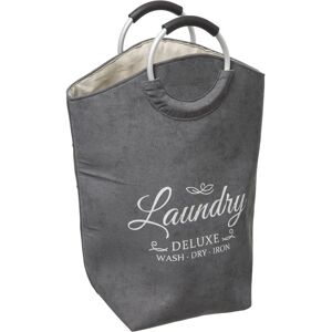 Panier Lenzuola Velluto Grigio 5FIVE - Cesto per la biancheria Panier Lenzuola Velluto Grigio 5FIVE - Cesto per la biancheria