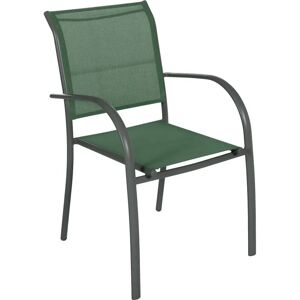 Chaise de jardin empilable Hespéride Piazza - Olive / Graphite - Publicité Chaise de jardin empilable Hespéride Piazza - Olive / Graphite - Publicité