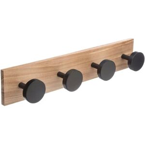 FIVE Wall Hook Black Wood 4 Hooks Modern Design FIVE Wall Hook Black Wood 4 Hooks Modern Design