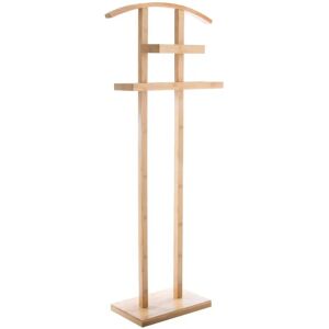 Portant en bambou avec petite étagère - 113cm - Organisation vêtements & serviettes Portant en bambou avec petite étagère - 113cm - Organisation vêtements & serviettes