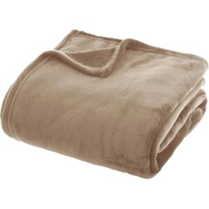 Couverture beige Atmosphera - Polyester doux et durable - Publicité Couverture beige Atmosphera - Polyester doux et durable - Publicité