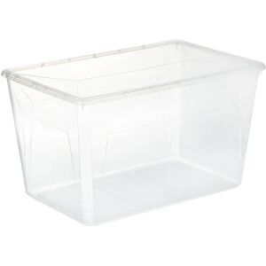 Caja de almacenamiento 5FIVE - Transparente - 80L - Contenedor plástico Caja de almacenamiento 5FIVE - Transparente - 80L - Contenedor plástico
