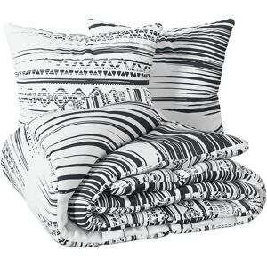 Ensemble de Linge de Lit Atmosphera Noir & Blanc Etnik - Inspiré du Voyage - Publicité Ensemble de Linge de Lit Atmosphera Noir & Blanc Etnik - Inspiré du Voyage - Publicité