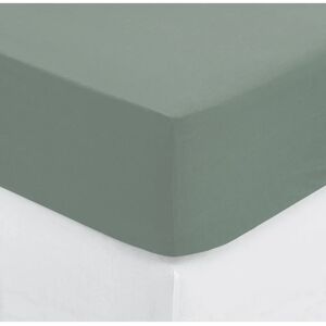 Drap-housse en coton Atmosphera - Vert céladon - 140x190cm - Publicité Drap-housse en coton Atmosphera - Vert céladon - 140x190cm - Publicité