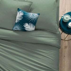 Housse de couette en coton Atmosphera - Vert céladon - 140x200cm - Publicité Housse de couette en coton Atmosphera - Vert céladon - 140x200cm - Publicité