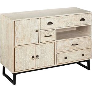 Buffet de almacenamiento beige Ajay de Atmosphera - 115x40x81cm Buffet de almacenamiento beige Ajay de Atmosphera - 115x40x81cm