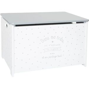 Cassa giochi Atmosphera - 58x38x38cm Bianco e Grigio Cassa giochi Atmosphera - 58x38x38cm Bianco e Grigio