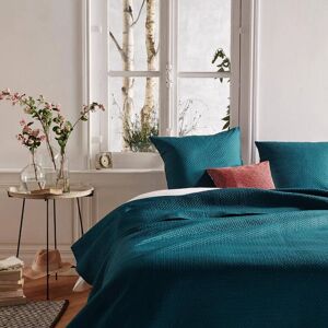 Ensemble de Couverture Bleue Atmosphera 2 pièces - Décoration Moderne - Publicité Ensemble de Couverture Bleue Atmosphera 2 pièces - Décoration Moderne - Publicité