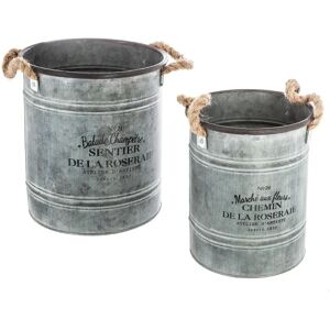 Atmosphera Maceta - Set de 2 - Gris Atmosphera Maceta - Set de 2 - Gris