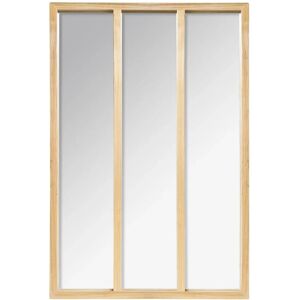 Specchio da Parete Atmosphera 162244 - Legno Naturale, 76x116cm - Stile Industriale Specchio da Parete Atmosphera 162244 - Legno Naturale, 76x116cm - Stile Industriale