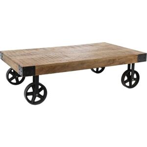 Table basse Atmosphera Silas - Bois de manguier, Métal noir, 117x70 cm - Publicité Table basse Atmosphera Silas - Bois de manguier, Métal noir, 117x70 cm - Publicité