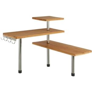 Estante de esquina de bambú 5five con ganchos - Almacenamiento en cocina Estante de esquina de bambú 5five con ganchos - Almacenamiento en cocina