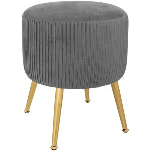 Pouf gris en velours Solaro d'Atmosphera - Scandinave, Moderne, Loft - Siège & Repose-pieds - Publicité Pouf gris en velours Solaro d'Atmosphera - Scandinave, Moderne, Loft - Siège & Repose-pieds - Publicité