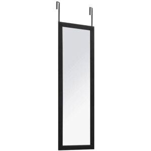 Czarny aluminiowy lustro na drzwi - 110x36 cm Czarny aluminiowy lustro na drzwi - 110x36 cm