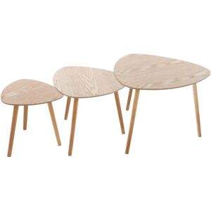 Ensemble de 3 tables Atmosphera Mileo en bois - Publicité Ensemble de 3 tables Atmosphera Mileo en bois - Publicité