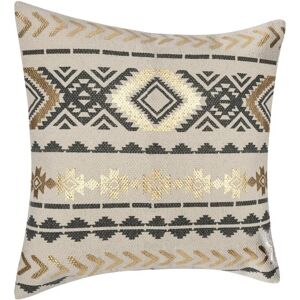 Housse de coussin ethnique dorée et grise Atmosphera - 40x40 cm - Publicité Housse de coussin ethnique dorée et grise Atmosphera - 40x40 cm - Publicité