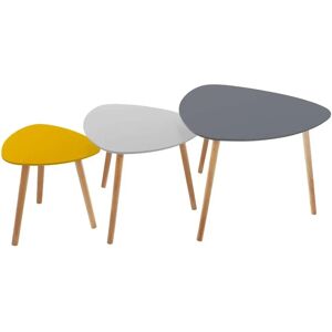 Ensemble de 3 Tables Gigognes Mileo Atmosphera - Style Scandinave - Publicité Ensemble de 3 Tables Gigognes Mileo Atmosphera - Style Scandinave - Publicité