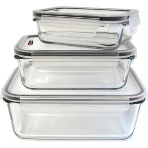 CUISY KB5667 - Zestaw 3 szklanych naczyń do piekarnika - Czerwony CUISY KB5667 - Zestaw 3 szklanych naczyń do piekarnika - Czerwony