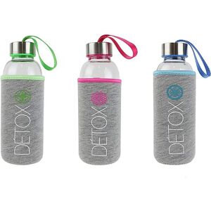 Bouteille en verre detox Totally Addict 350ml avec housse en néoprène - Publicité Bouteille en verre detox Totally Addict 350ml avec housse en néoprène - Publicité