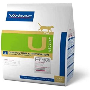 Virbac Veterinary HPM Gato Urología U2-Disolución & Prevención Seca - 1,5 kg Virbac Veterinary HPM Gato Urología U2-Disolución & Prevención Seca - 1,5 kg
