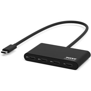 Port Designs USB-C 4-Ports Hub - Noir - USB Hub Port Designs USB-C 4-Ports Hub - Noir - USB Hub