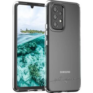 Coque Galaxy A53 5G Transparente Recyclée - Just Green - Publicité Coque Galaxy A53 5G Transparente Recyclée - Just Green - Publicité