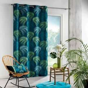 Douceur d'Intérieur Blue Palm Curtain - Curtain Douceur d'Intérieur Blue Palm Curtain - Curtain