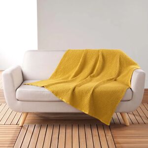 Plaid Gaufrette en Coton Jaune - Douceur d'Intérieur - 125x150cm - Publicité Plaid Gaufrette en Coton Jaune - Douceur d'Intérieur - 125x150cm - Publicité