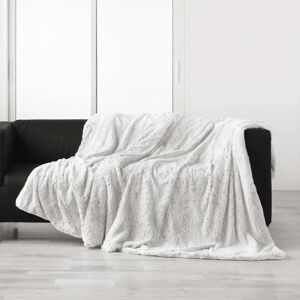 HOME MAISON Couverture en Fausse Fourrure Blanche - 125x150cm - Confort Hivernal - Publicité HOME MAISON Couverture en Fausse Fourrure Blanche - 125x150cm - Confort Hivernal - Publicité