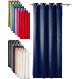 Today Dark Blue Polyester Curtain - 140 x 260 cm Today Dark Blue Polyester Curtain - 140 x 260 cm