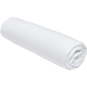 Drap housse blanc en coton pour lit double - 160x200cm - Publicité Drap housse blanc en coton pour lit double - 160x200cm - Publicité