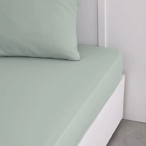 Drap housse Essential Vert Céladon - 160x200 - Lit Double - Publicité Drap housse Essential Vert Céladon - 160x200 - Lit Double - Publicité