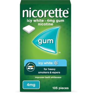 Nicorette Nicotine Chewing Gum White 4mg - Quit Smoking Nicorette Nicotine Chewing Gum White 4mg - Quit Smoking