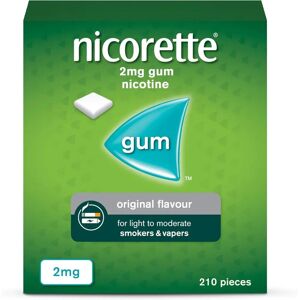 Nicorette Nicotine Gum - 2mg, 210 Pieces - Stop Smoking Aid Nicorette Nicotine Gum - 2mg, 210 Pieces - Stop Smoking Aid