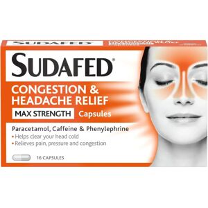 Sudafed Max Strength Congestion & Headache Relief Capsules - 16 Sudafed Max Strength Congestion & Headache Relief Capsules - 16