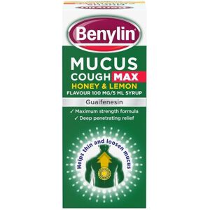 Benylin Mucus Cough Max Honey & Lemon Syrup - 150ml Benylin Mucus Cough Max Honey & Lemon Syrup - 150ml