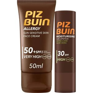Piz Buin Alergia Sol Piel Sensible SPF50 - Crema y Bálsamo labial Piz Buin Alergia Sol Piel Sensible SPF50 - Crema y Bálsamo labial