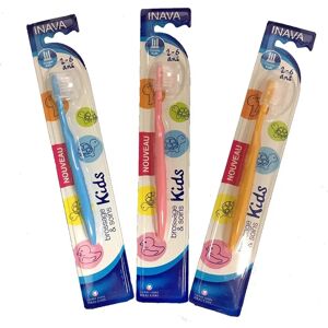 Brosse à dents INAVA Kids - Tynex doux, manche ergonomique - 2-6 ans - Publicité Brosse à dents INAVA Kids - Tynex doux, manche ergonomique - 2-6 ans - Publicité