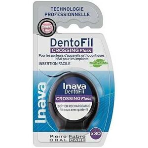 Fil dentaire Crossing Floss Inava Dentofil pour appareils et ponts - 30m - Publicité Fil dentaire Crossing Floss Inava Dentofil pour appareils et ponts - 30m - Publicité