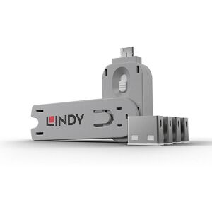 Lindy 40454 port blocker - USB port lock with key Lindy 40454 port blocker - USB port lock with key