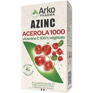 Arkopharma Azinc Acerola 1000 Veganes Nahrungsergänzungsmittel - Unterstützt das Immunsystem & Reduziert Müdigkeit Arkopharma Azinc Acerola 1000 Veganes Nahrungsergänzungsmittel - Unterstützt das Immunsystem & Reduziert Müdigkeit