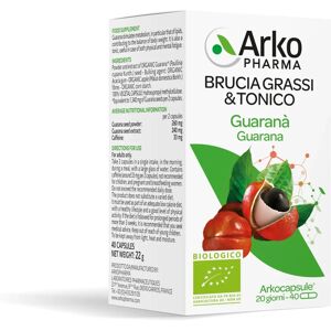 Arkopharma Guaranà Bio - Energia e Controllo del Peso - 40 Capsule Arkopharma Guaranà Bio - Energia e Controllo del Peso - 40 Capsule
