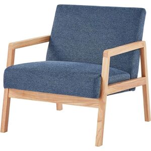 METZ Bonifacio Fauteuil en Tissu Bleu Naturel - Confort - Publicité METZ Bonifacio Fauteuil en Tissu Bleu Naturel - Confort - Publicité