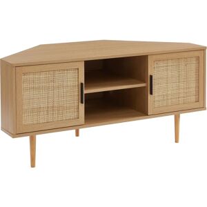 Meuble TV d'angle naturel ARETHA - Publicité Meuble TV d'angle naturel ARETHA - Publicité