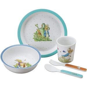 Zestaw naczyń dziecięcych z melaminy Petit Jour Paris z Peter Rabbit - Bezpieczny i trwały Zestaw naczyń dziecięcych z melaminy Petit Jour Paris z Peter Rabbit - Bezpieczny i trwały