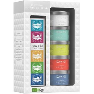 Coffret de thé bio Alain Ducasse Kusmi Tea avec pince - Publicité Coffret de thé bio Alain Ducasse Kusmi Tea avec pince - Publicité