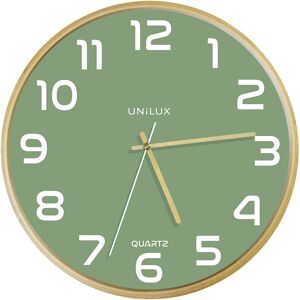 Horloge murale Unilux 400165098 - Quartz, Vert, 31,5cm - Publicité Horloge murale Unilux 400165098 - Quartz, Vert, 31,5cm - Publicité