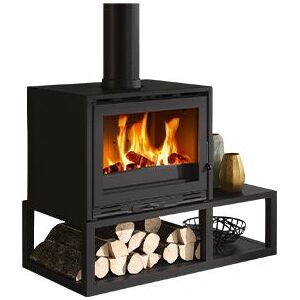 Stufa a legna Godin Tobias - 7kW - Nera - Caminetto Stufa a legna Godin Tobias - 7kW - Nera - Caminetto